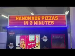 Distributore automatico di pizza touchscreen da 55 pollici con sistema di riscaldamento e cottura, dotato di lightbox a LED