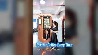 Distributore automatico di caffè appena macinato Haloo con touchscreen da 27 pollici e caduta automatica della tazza e c