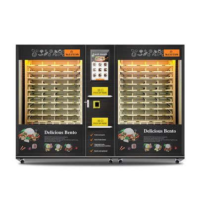 Distributore automatico caldo dell'alimento dei Governi di grande capacità 2 con riscaldamento a microonde ed il touch screen astuto