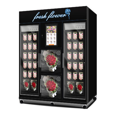 Fornitore di macchine da vendere Haloo 36 numeri di armadietto Macchina da vendere fiori 21,5 pollici touch screen Con lettore di carte di conto in macchina