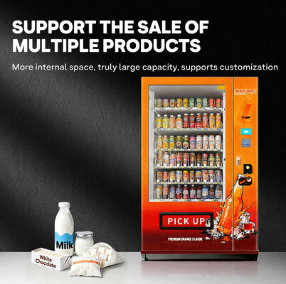 Haloo, distributore automatico di bevande e snack da 21,5 pollici con 360 capienza, porta di vetro sfumante, robusta e resistente