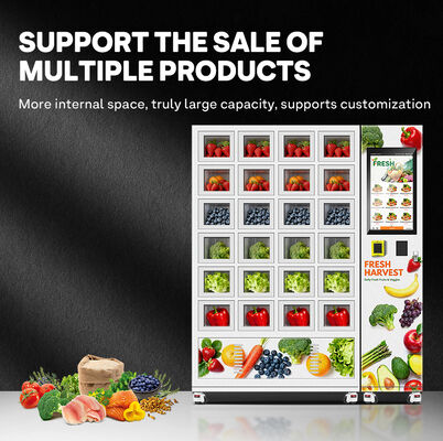 Halo 24 griglia smart vending locker spessito lamiera galvanizzata guscio esterno e tre strati di vetro porta con sistema di raffreddamento