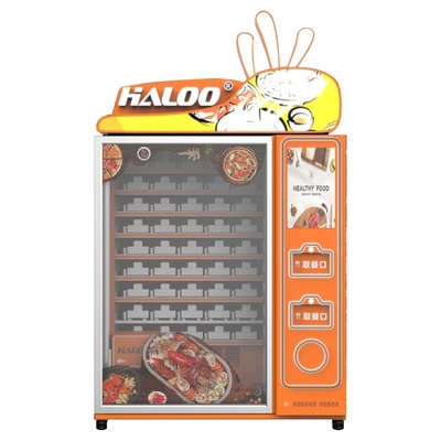 Distributori automatici caldi freschi dei pasti di grande capacità con il forno a microonde doppio