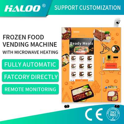 Distributore automatico congelato completamente automatico congelato grande touch screen dell'alimento del distributore automatico dell'alimento con il riscaldamento rapido 45S