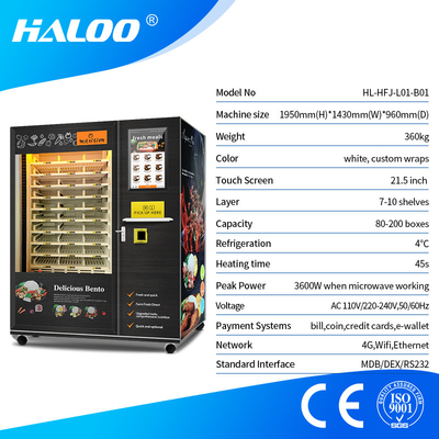 distributore automatico Pre-fatto dell'alimento alimento caldo distributore automatico astuto completamente automatico dell'alimento con il riscaldamento
