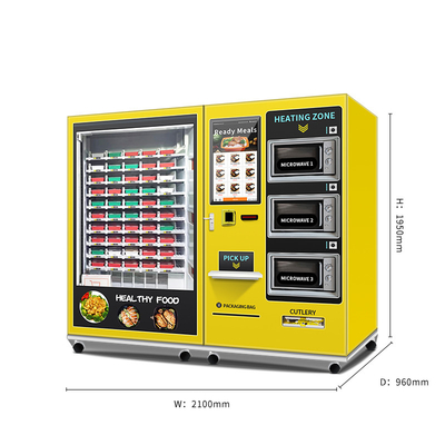 Distributore automatico caldo su misura semiautomatico nutriente dell'alimento del distributore automatico di dieta dell'alimento sano della PALESTRA con la microonda 3