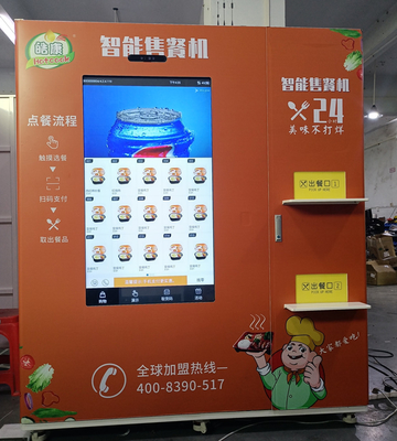 Distributore automatico caldo dell'alimento di microonda del ODM dell'OEM con il grande touch screen a 49 pollici per la pubblicità