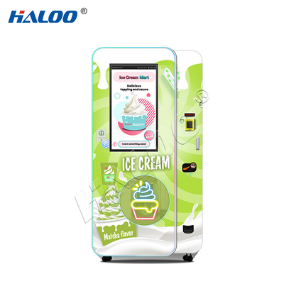 Produttore di distributori automatici di gelato Haloo 32 pollici pubblicità Smart touch screen vending machine per gelato