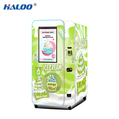 Produttore di distributori automatici di gelato Haloo 32 pollici pubblicità Smart touch screen vending machine per gelato