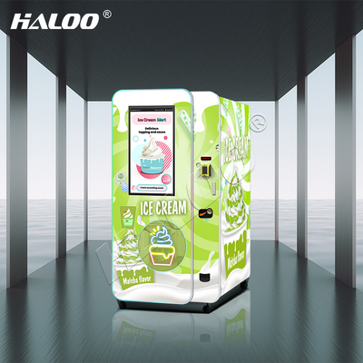 Produttore di distributori automatici di gelato Haloo 32 pollici pubblicità Smart touch screen vending machine per gelato