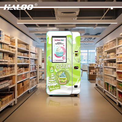 Produttore di distributori automatici di gelato Haloo 32 pollici pubblicità Smart touch screen vending machine per gelato