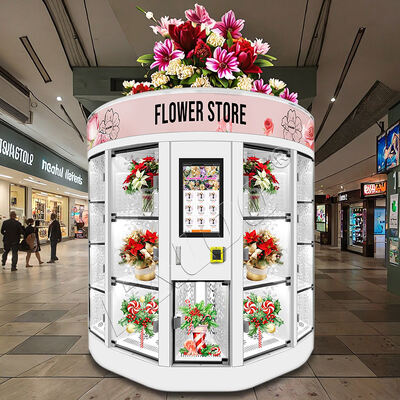 Haloo Fresh Flower Vending Machine White 13 Locker Big Bouquet Hot Selling per Shopping Mall Sistema di pagamento con carta di credito
