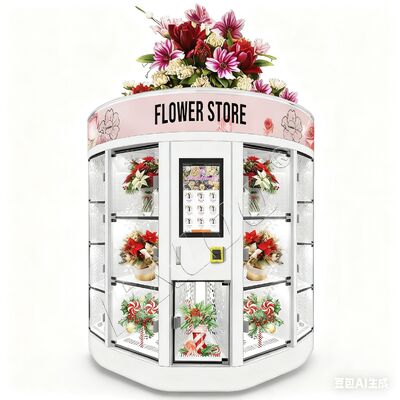 Haloo Fresh Flower Vending Machine White 13 Locker Big Bouquet Hot Selling per Shopping Mall Sistema di pagamento con carta di credito
