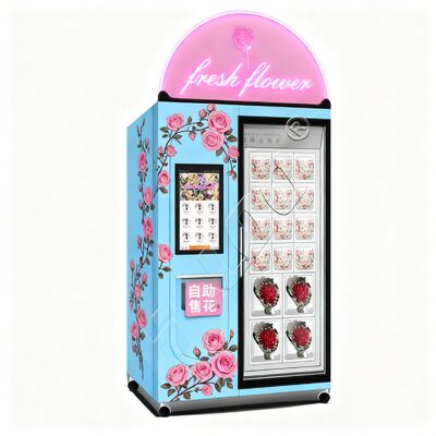Haloo Fresh Flower Vending Machine White 16 Locker Big Bouquet Hot Selling per Shopping Mall Sistema di pagamento con carta di credito