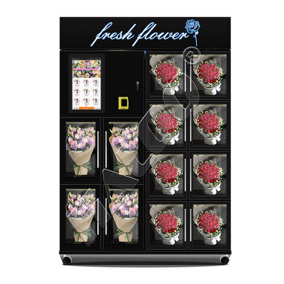 Fornitore di distributori automatici Haloo Smart Touch Screen Full Automatic Kiosk 12 reticolati Logo personalizzato Regali Venditori di fiori