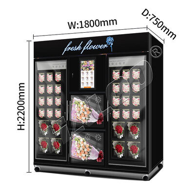 Vending Machine Haloo Fornitore Flower Vending Machine 34 Armadi Big Size Machine Bill Coin and Card Reader