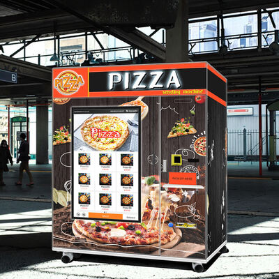 Haloo 55-inch Touchscreen Fresh Pizza Vending Machine Color-coated Steel Panel Foam