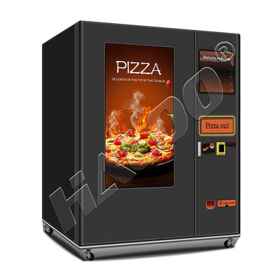 Distributore automatico di pizza con touchscreen da 49 pollici e telaio porta interamente in acciaio, in grado di congelare fino a -18°C
