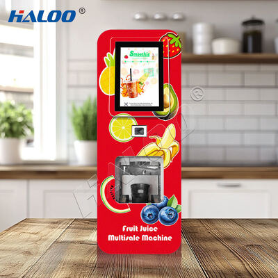 Haloo Fully Automatic Desktop Fresh Fruit Smoothie Blender, macchinario venditore di frullati touchscreen da 10,1 pollici con funzionalità di sviluppo SDK