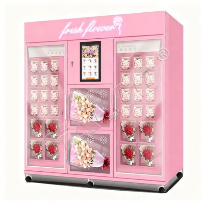 Vending Machine Haloo Fornitore Flower Vending Machine 34 Armadi Big Size Machine Bill Coin and Card Reader