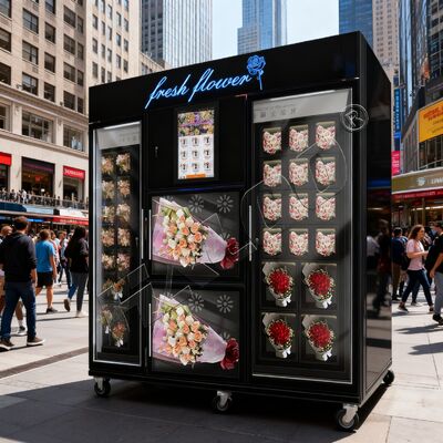 Vending Machine Haloo Fornitore Flower Vending Machine 34 Armadi Big Size Machine Bill Coin and Card Reader