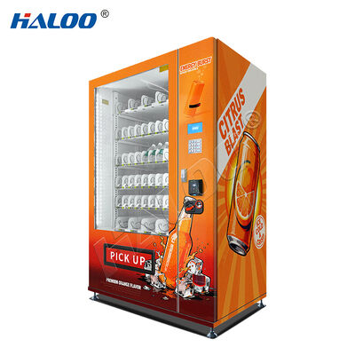 Haloo, distributore automatico di bevande e snack da 21,5 pollici con 360 capienza, porta di vetro sfumante, robusta e resistente