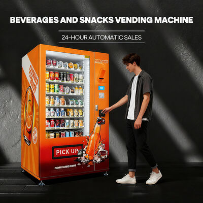 Haloo, distributore automatico di bevande e snack da 21,5 pollici con 360 capienza, porta di vetro sfumante, robusta e resistente