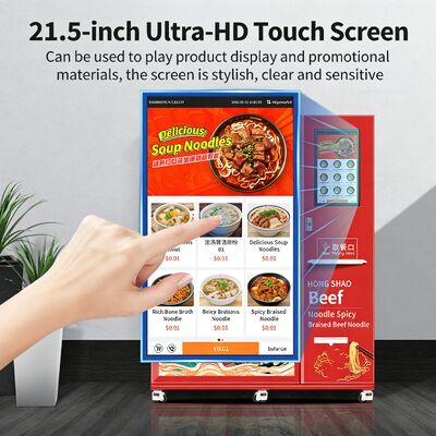 Haloo -18 °C macchinario per vendere noodle surgelati con materiale di piastra in acciaio colorato, forno a microonde, riscaldamento a vapore per 35 secondi, servire