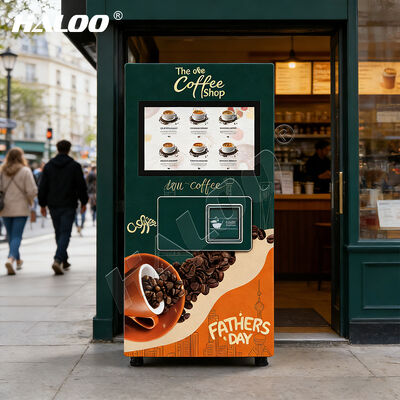 Haloo 27 pollici touch screen bevande calde e fredde capsula macchina da caffè con 14 sapori e funzione di pulizia automatica