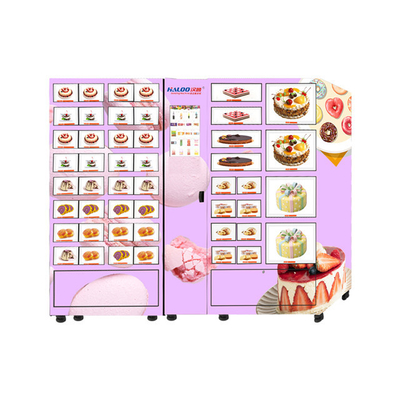 Distributore automatico dell'armadio dell'alimento fresco dell'uovo dei dessert dei dolci con il raffreddamento e la pubblicità dello schermo