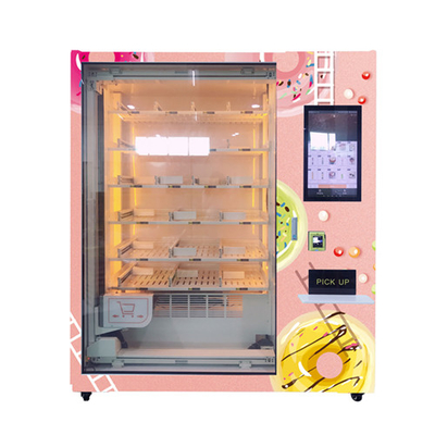 Distributore automatico automatico dell'alimento fresco dell'insalata del distributore automatico del bigné del frigorifero del sistema dell'ascensore con il touch screen 21.5inch