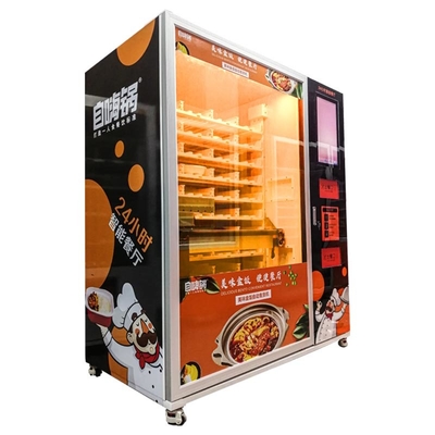 Distributori automatici caldi freschi dei pasti di grande capacità con il forno a microonde doppio