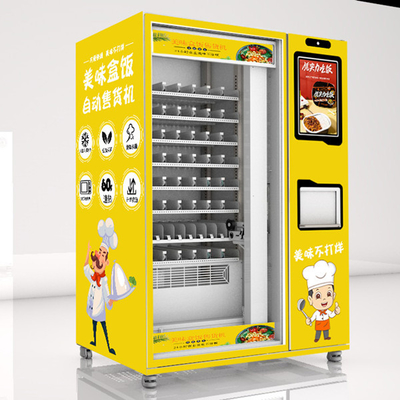 Distributore automatico al minuto automatico dell'alimento con il frigorifero e la microonda doppia