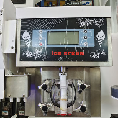 Macchina automatica per la vendita di gelato soft all'aperto Halo, con schermo touchscreen da 32 pollici e funzione di pulizia automatica